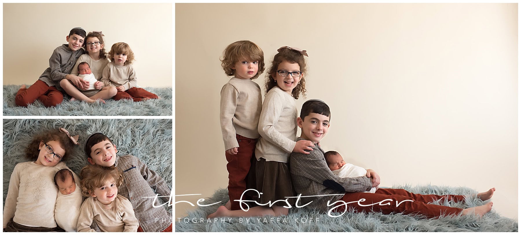 Close-up of a newborn with family in a cozy studio setting, capturing tender moments and joyful expr.