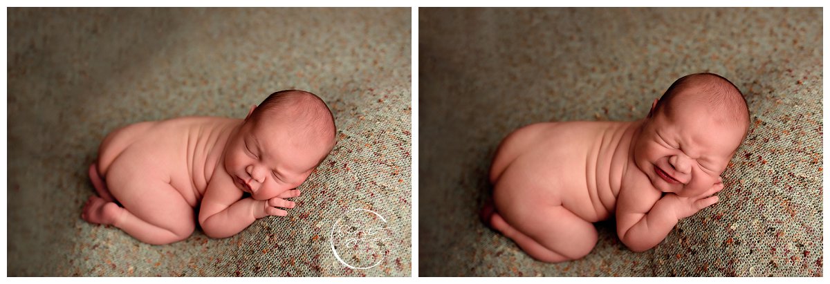 bum up newborn pose