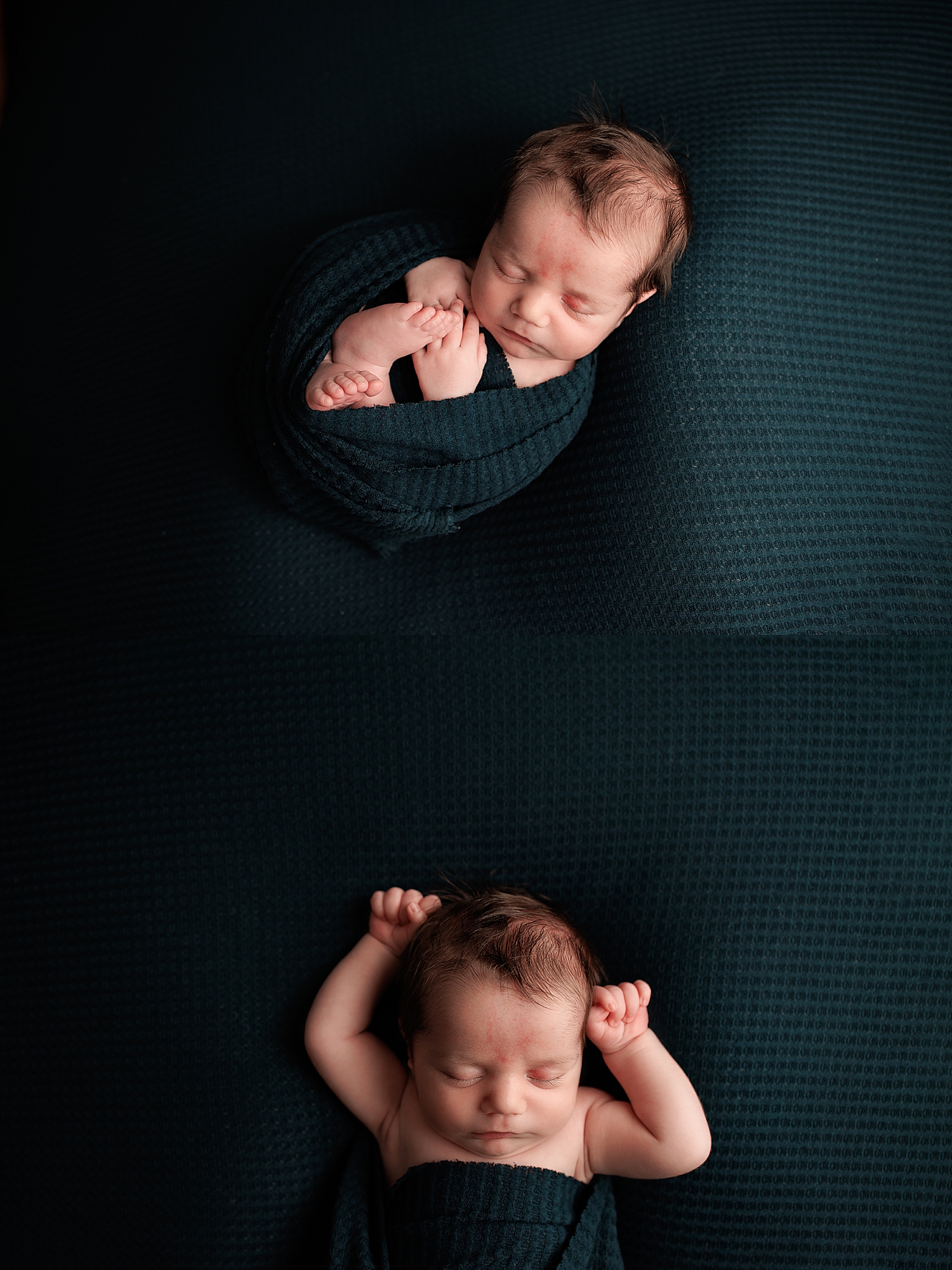 new baby wrapped in waffle cloth by Yaffa Koff Photography